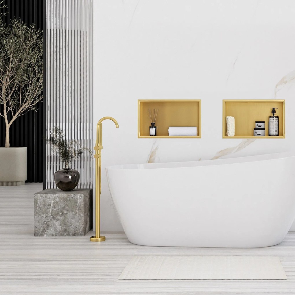 Вграден рафт за баня 30x45 gold brush