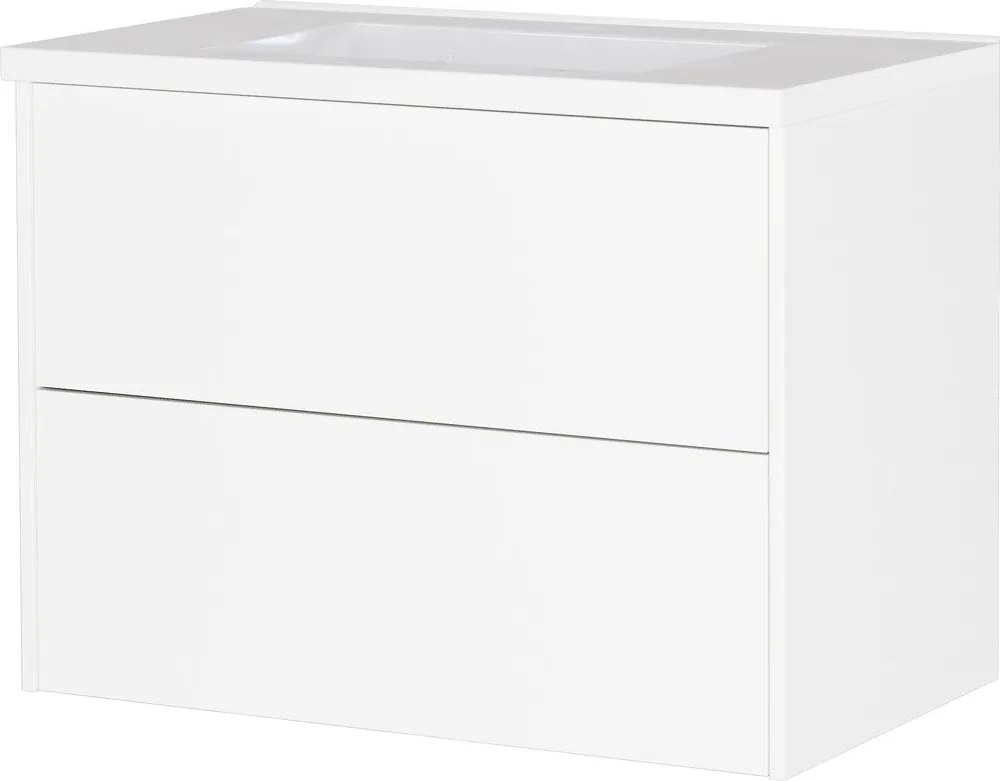 Бял матов стенен шкаф за мивка 81x61 cm Bodera – Germania