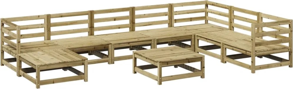 3299584 vidaXL Градински комплект диван от 9 части, импрегниран бор