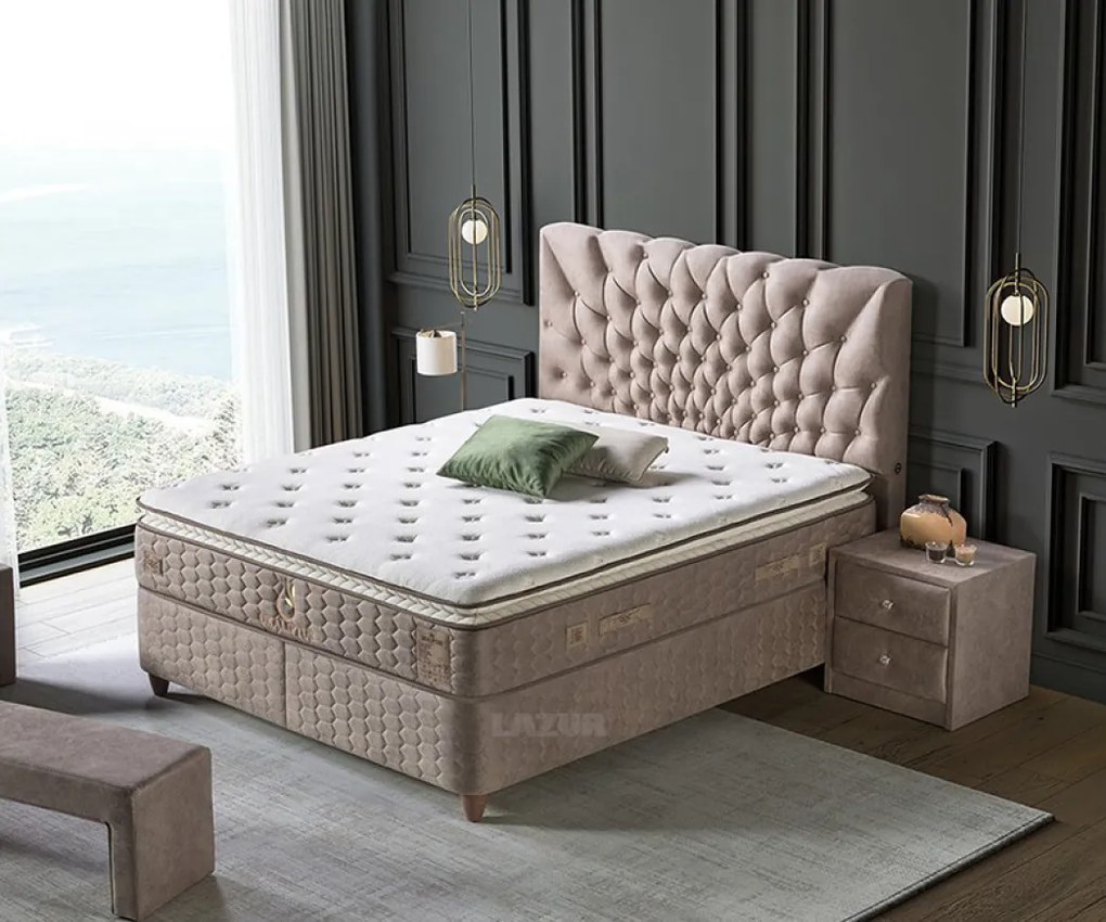 Тапицирано легло Окалиптус с матрак 160/200