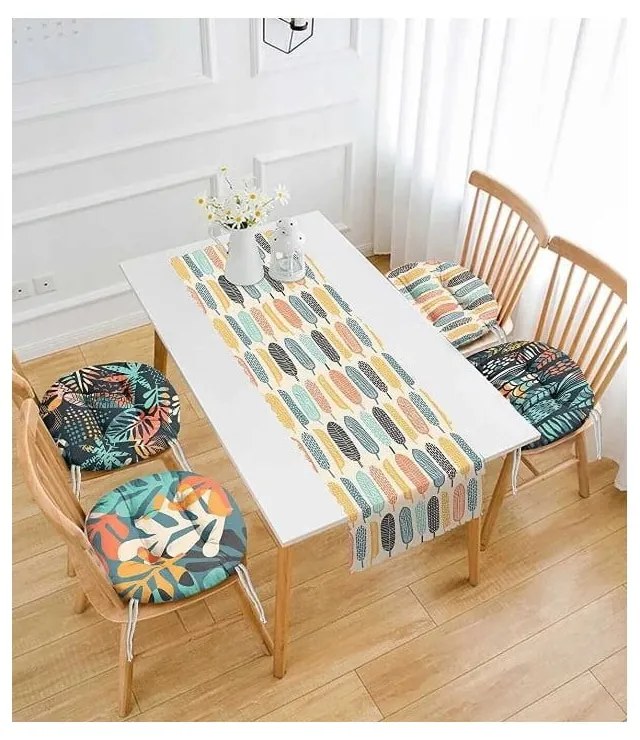 Комплект възгалвници за сядане и тишлайфер 5 бр. Long Leaves – Mila Home