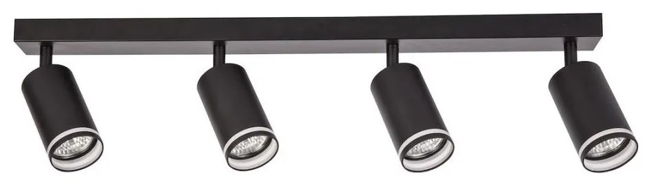 Точково осветително тяло PIPE 4xGU10/10W/230V черно