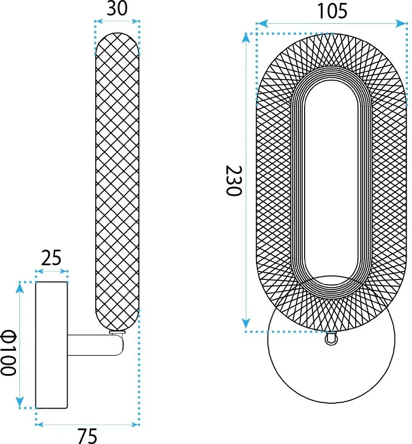 СТЕНЕН LED АПЛИК G171-W GOLD