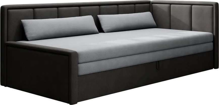 Тъмносив шенилов разтегателен диван с място за съхранение 214 cm Fulgeo – ELTAP