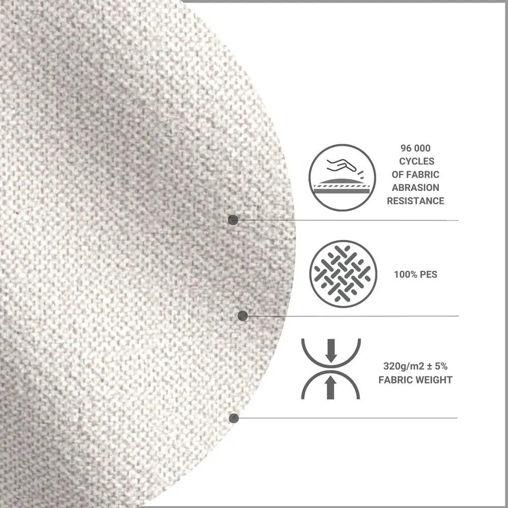 Кремаво тапицирано единично легло 90x200 cm Alba – Maison de Rêve