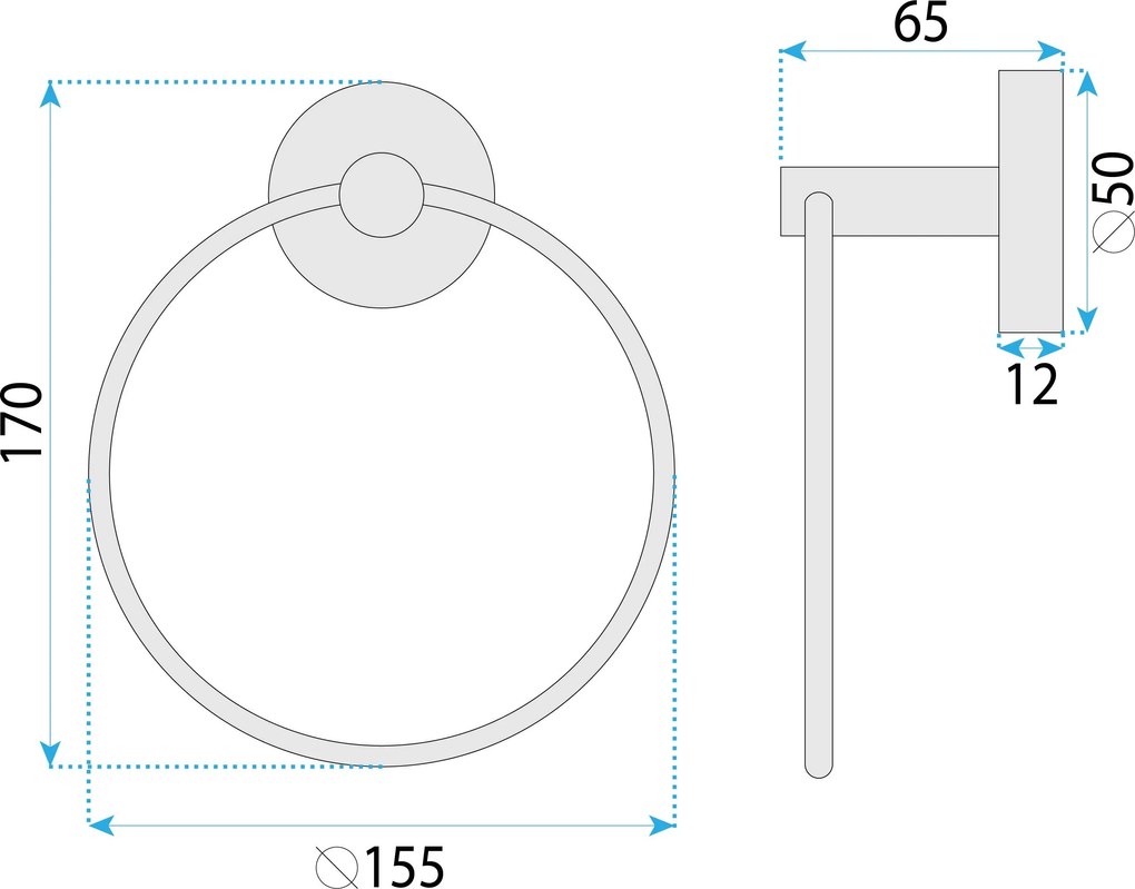 Закачалка за баня Ring 6610 Modern Titan