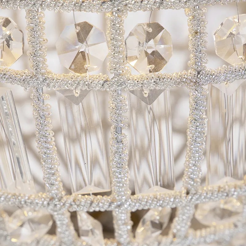 Висяща лампа в стил арт деко с кристали и злато 35 см - Kasbah