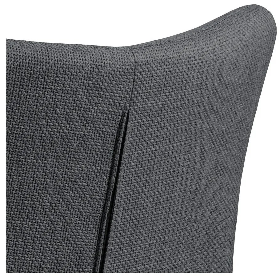 Тъмносиви тапицирани трапезни столове в комплект с подлакътници 2 бр. Laura – Actona