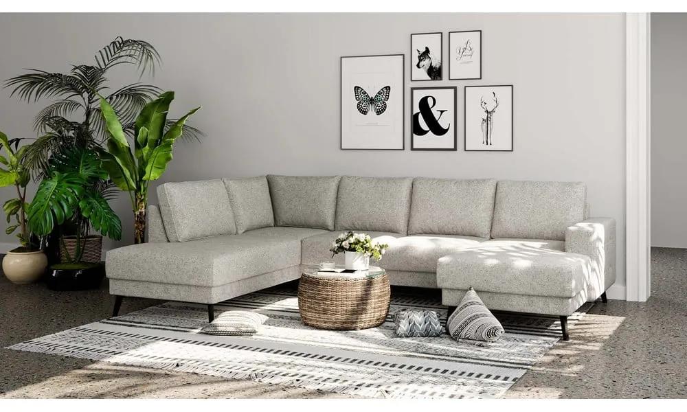 Кремав ъглов диван (ляв ъгъл) Fynn - Ghado