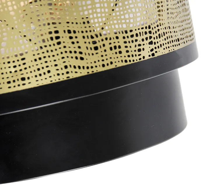 Винтидж стенен аплик черен с месинг 30x25 см - Kayleigh