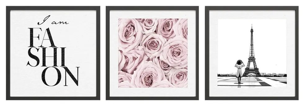 Картини в комплект от 3 бр. 30x40 cm Parisienne – Styler