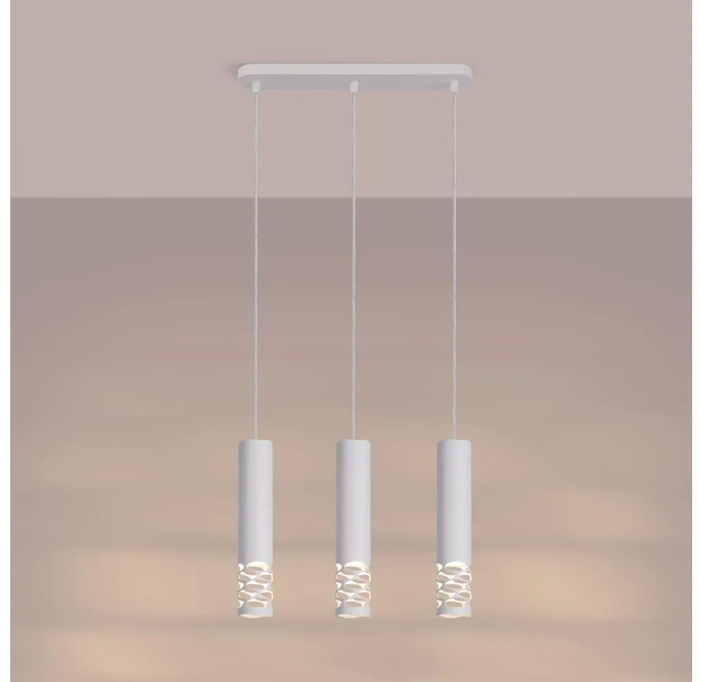 Sollux SL.1693 - Пендел LIRO 3xGU10/10W/230V бял