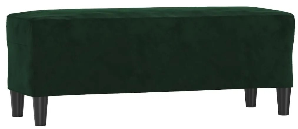 349423 vidaXL Пейка, тъмнозелена, 100x35x41 см, кадифе
