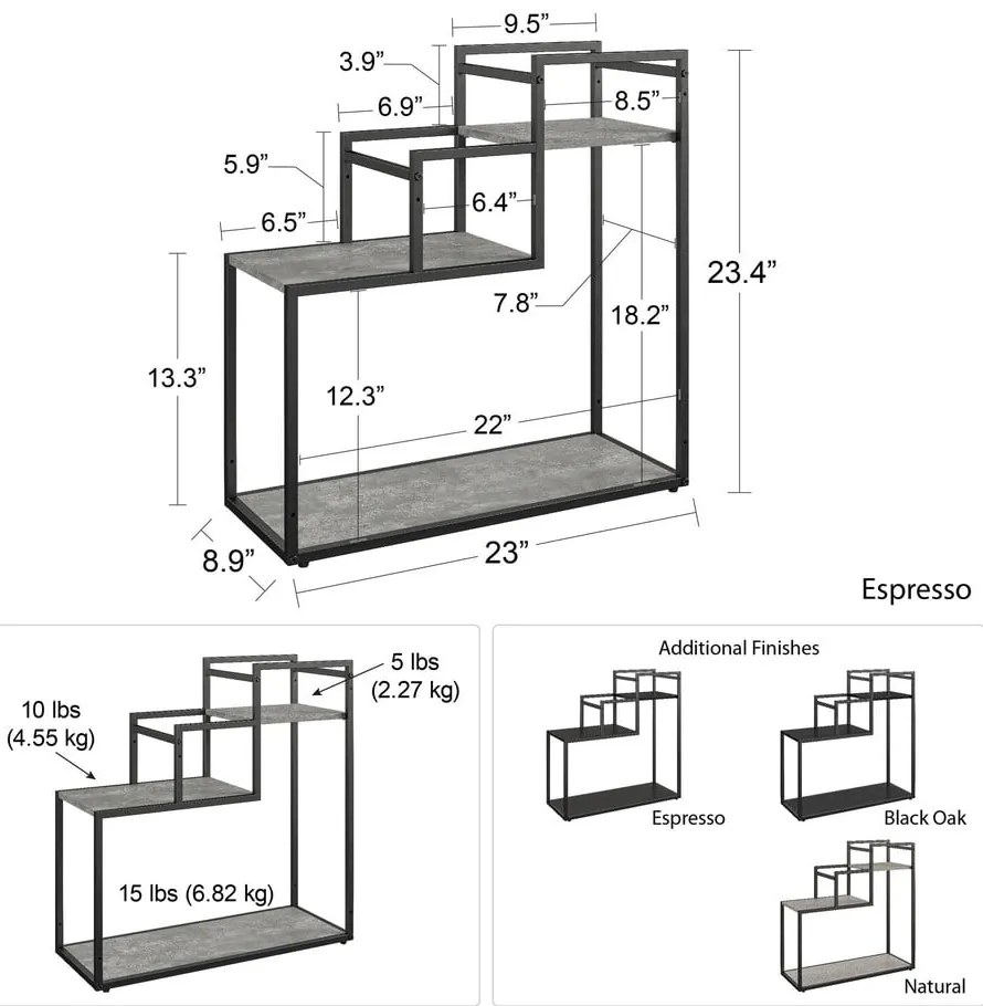 Черна стойка за цветя Weston - Novogratz