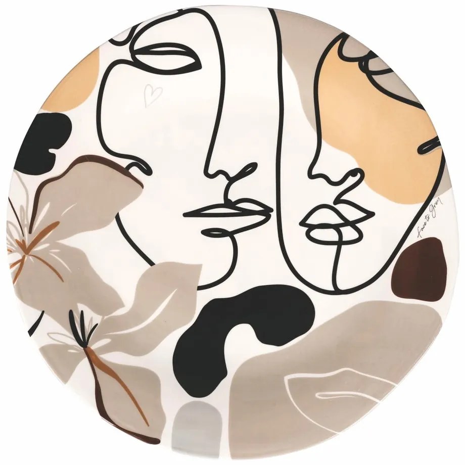 Керамична чиния за сервиране, ø 39 cm Face to Grey - VDE Tivoli 1996