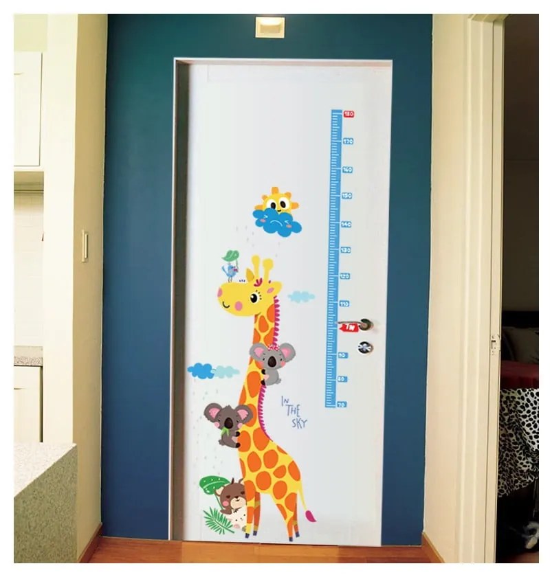 Детски стикер - лента за врата или стена 60x120 cm Giraffe &amp; Koalas – Ambiance