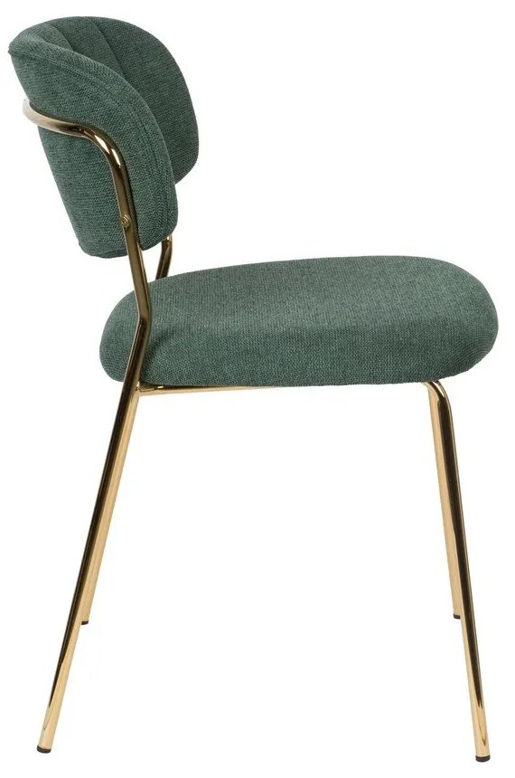 Тъмнозелени трапезни столове в комплект от 2 броя Jolien - White Label