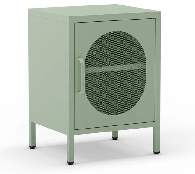 Метално нощно шкафче в цвят мента Diora – Marckeric