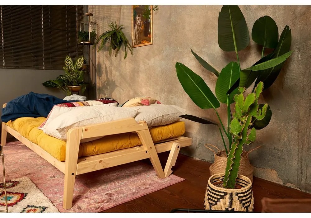 Кафяв разтегателен диван 204 cm Grab - Karup Design