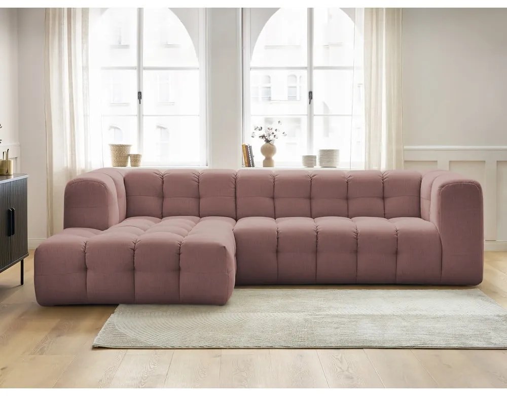 Светлорозов ъглов диван Cloud – Bobochic Paris