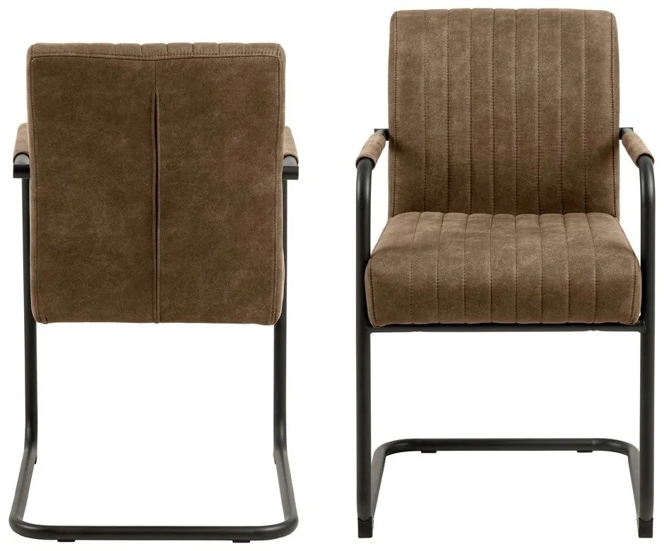 Кафяви трапезни столове в комплект от 2 броя Adele - Actona