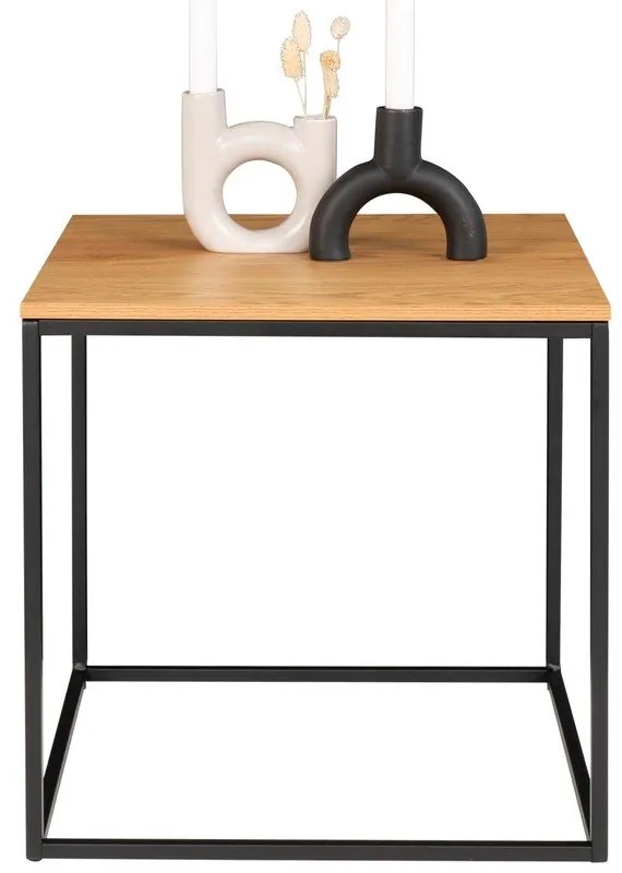 Масичка за кафе с плот в дъбов декор , 45 x 45 cm Vita - House Nordic