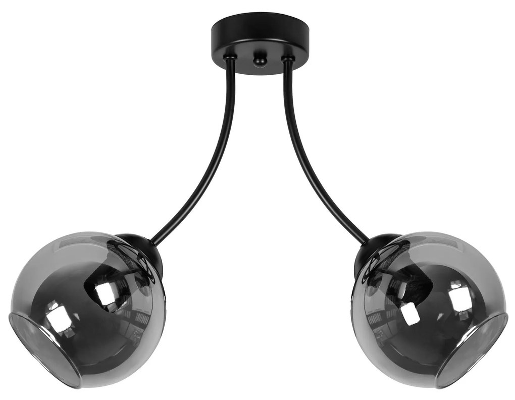 Плафон ЛАГО, черен/сив, 2xE27