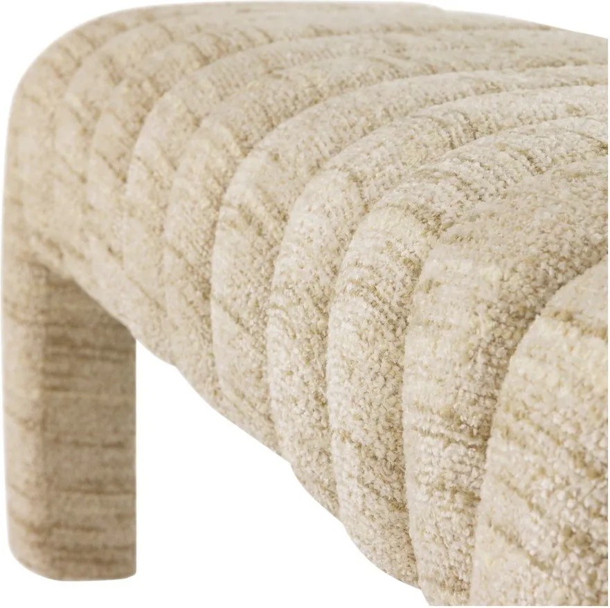 Бежова подплатена пейка от прежда с примки от букле Frex – WOOOD