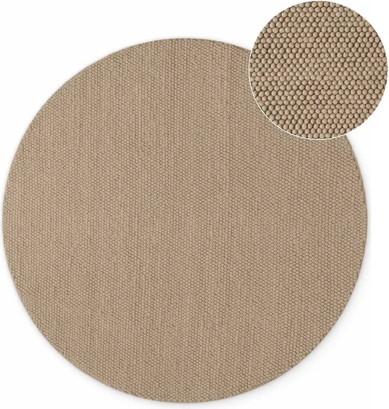 Ръчно изработен вълнен кръгъл килим в естествен цвят ø 200 cm Richmond Diana – Ted Baker