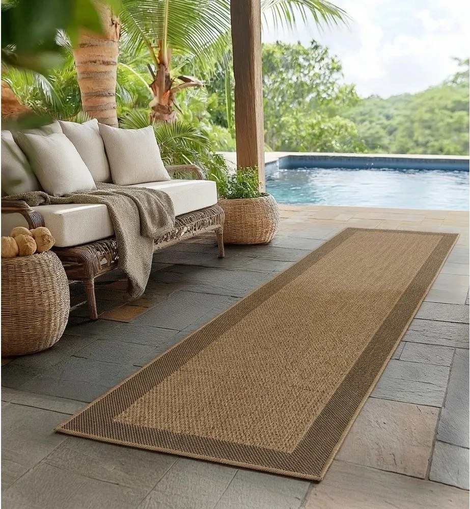 Кафява пътека за открито и закрито 80x250 cm Timber 1402 – Ayyildiz Carpets