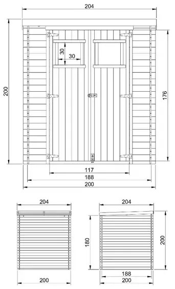 Барака - 200 х 200 см – 4 м2