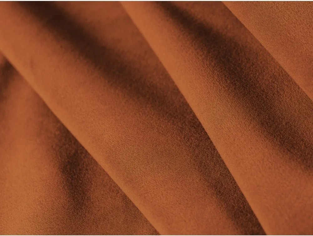 Теракотен кадифен ъглов диван Kate – Micadoni