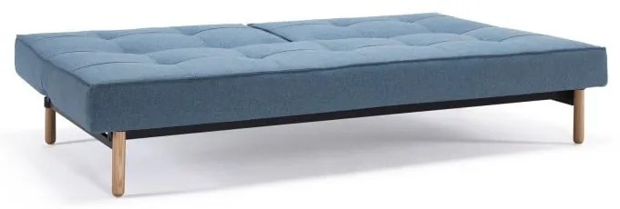 Светлосин разтегателен диван с дървена основа Mixed Dance Light Blue Splitback - Innovation