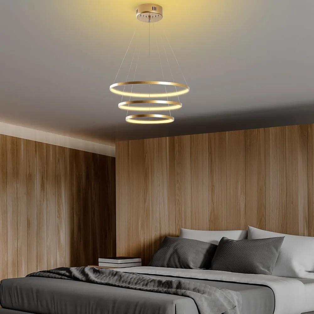 LED висящо осветително тяло в златист цвят ø 50 cm Simit – Opviq lights