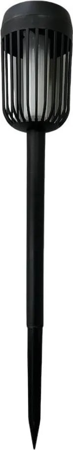 Соларна LED лампа FLAME LED/1,2V 100 mAh 1800K 37 cm IP44 черна