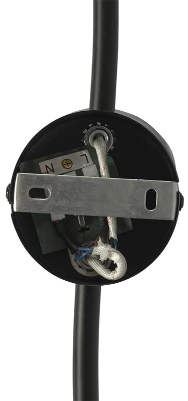 Таванна лампа златиста 56 см с димно стъкло 3-светлина - Vidro