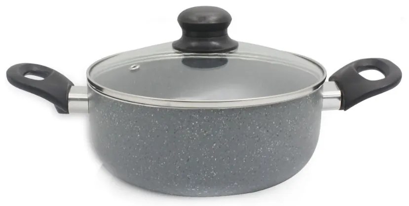 Комплект тигани и тенджера SAPIR Marble Cook SP 1318 CS4B, 4 части, Мраморно покритие, Сив