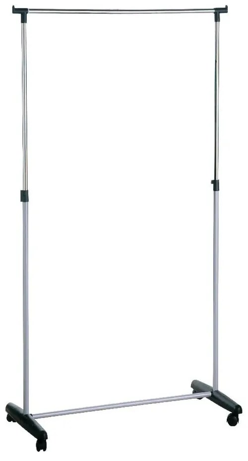 Метална телескопична стойка за дрехи на колелца в сребрист цвят – Premier Housewares