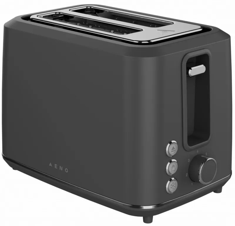 Тостер за хляб AENO ATS0001G, 930W, 7 степени, Сензорно управление, Обратен таймер, Защита при засядане, Тих, Сив
