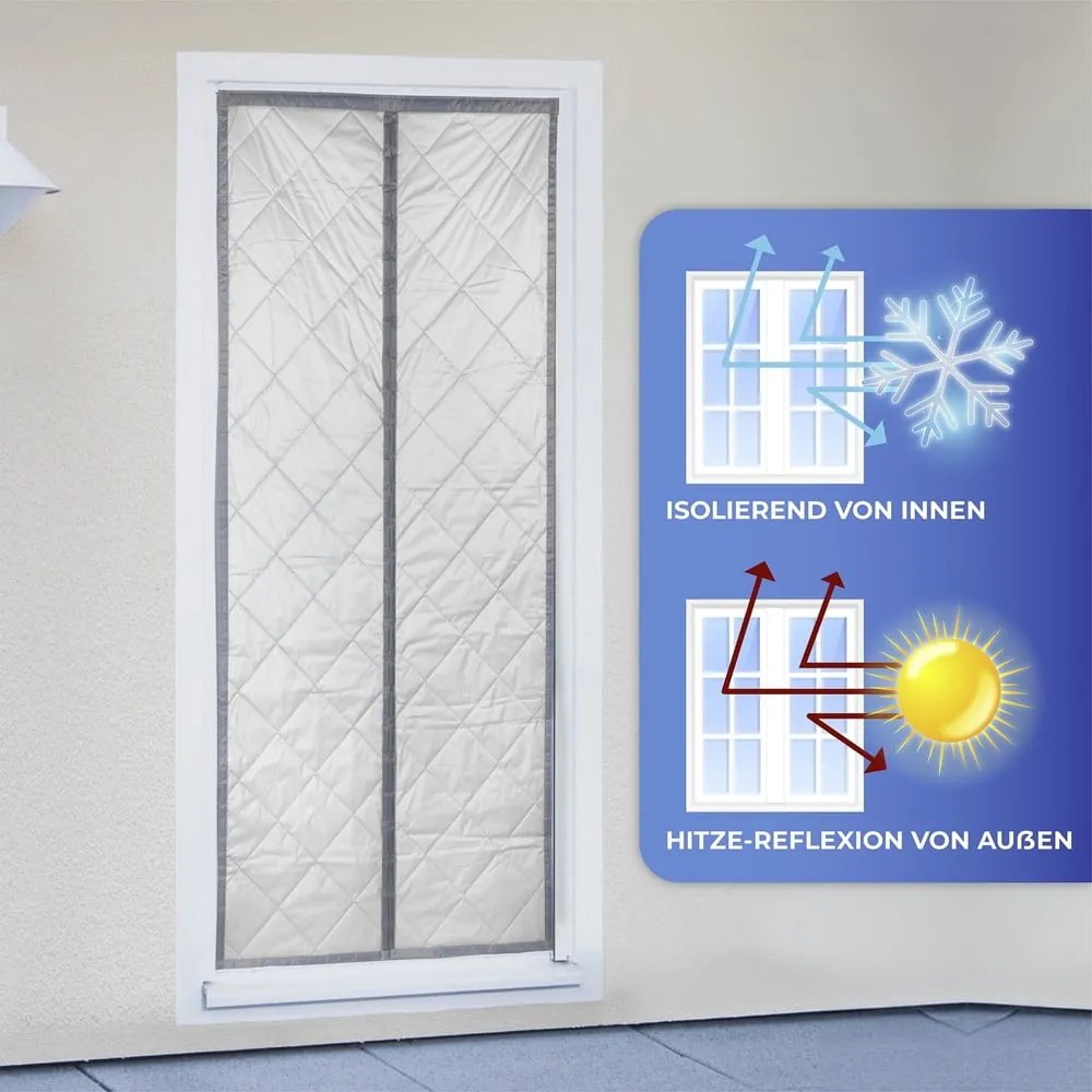 Термозавеса за врата в сиво-сребристо 90x200 cm - Maximex