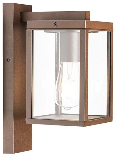 Индустриален външен стенен фенер ръждясал кафяв IP44 - Charlois