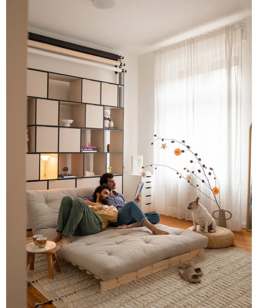 Тъмносин разтегателен диван 140 cm Roots - Karup Design