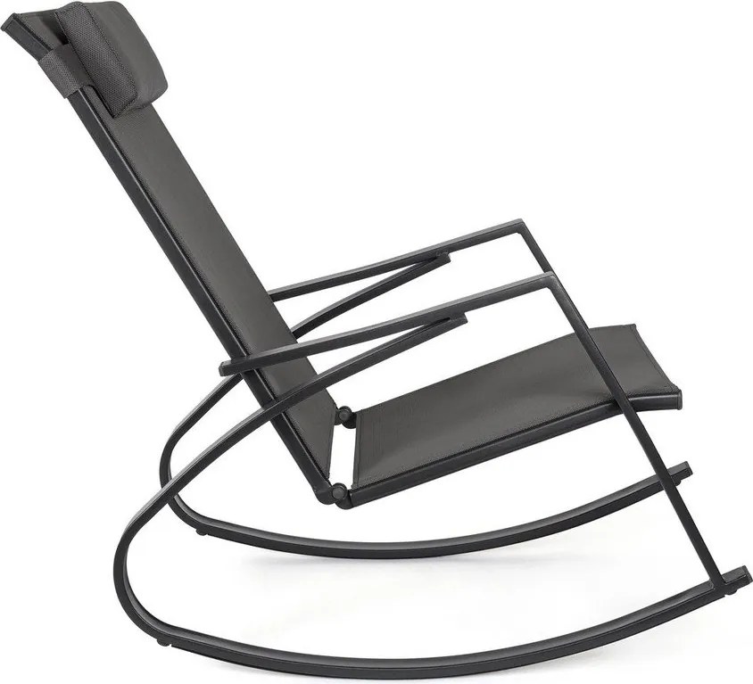 Антрацитен метален градински стол Ercolano – Bizzotto