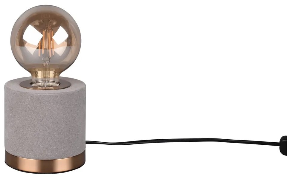 Сива кадифена настолна лампа (височина 11 cm) Judy – Trio