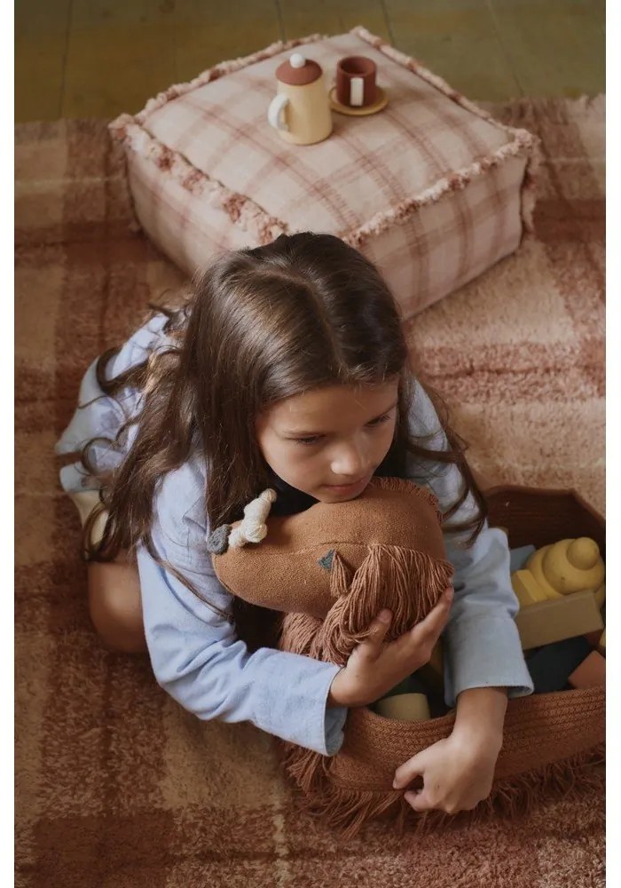 Кафява текстилна детска кошница за играчки 68x24x35 cm Poppy – Lorena Canals