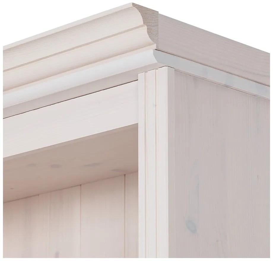 Бяла библиотека от масивен бор 148x223 cm Anita – Støraa