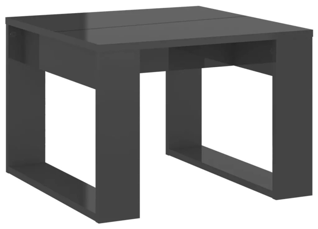 808629 vidaXL Странична маса, сив гланц, 50x50x35 см, ПДЧ