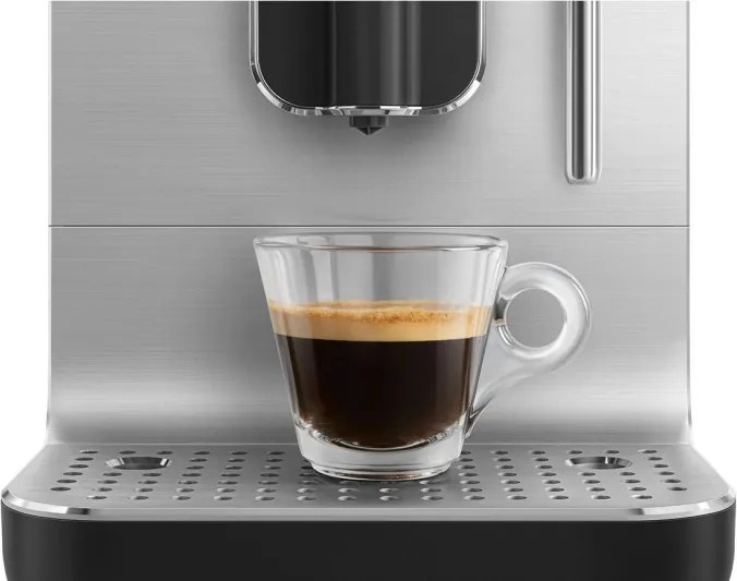 Еспресо машина SMEG Collezione BCC12BLMEU, 1350 W, 19 bar, 1.4 л, 8 функции, Вградена мелачка, Дюза за пара, Черен