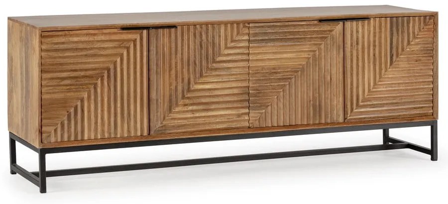 Маса за телевизор от масивно манго в естествен цвят 160x58x40 cm Nereida – MOME