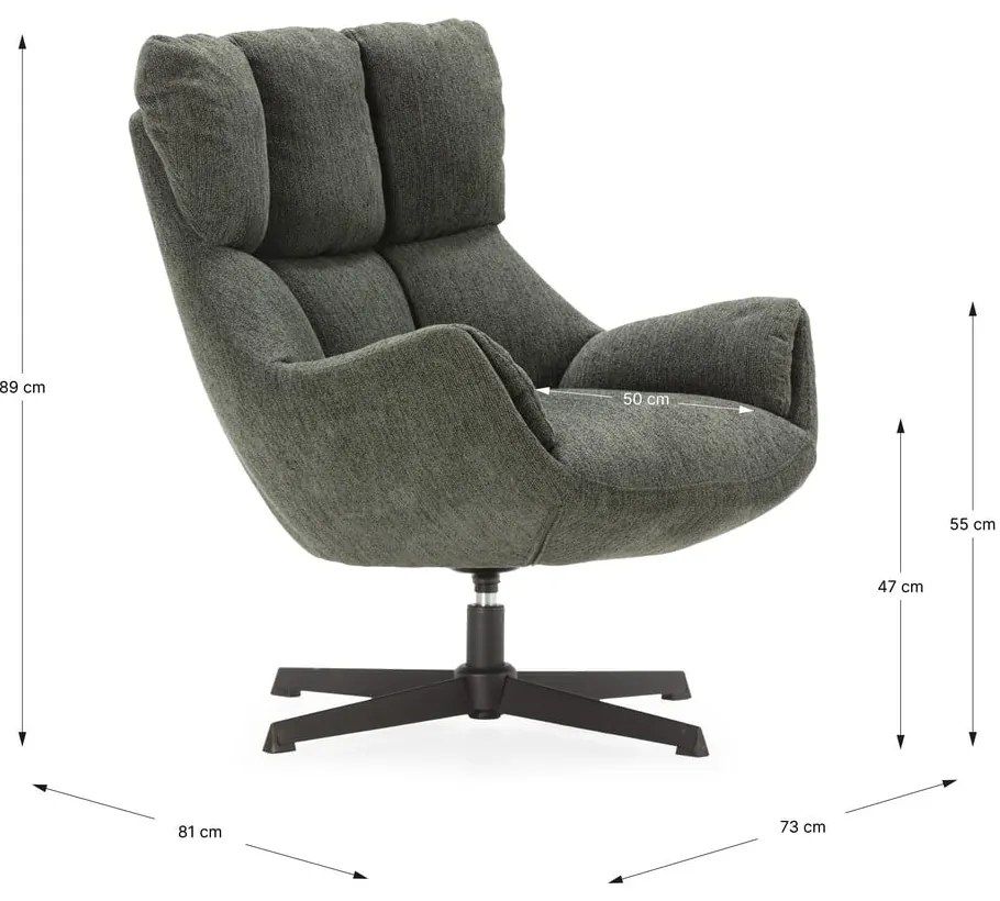 Зелено кресло Odette – Marckeric